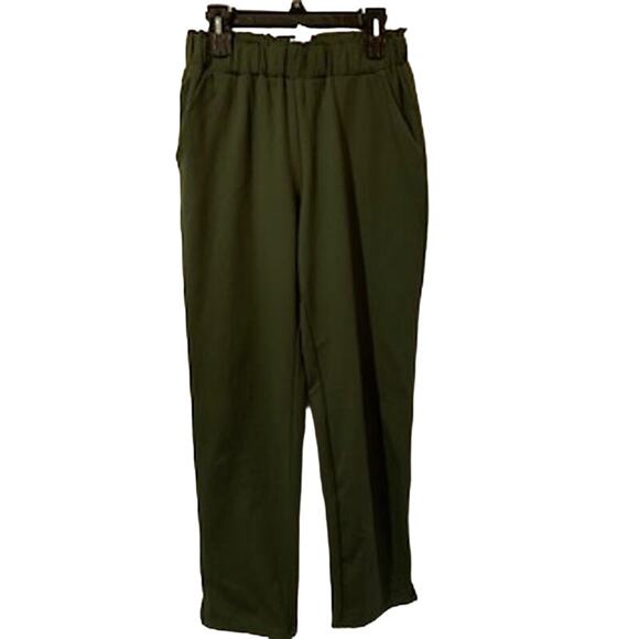 Joie Jogger Elastic Waist Medium Dark Green pockets Dressy Pant Women's - Picture 1 of 6